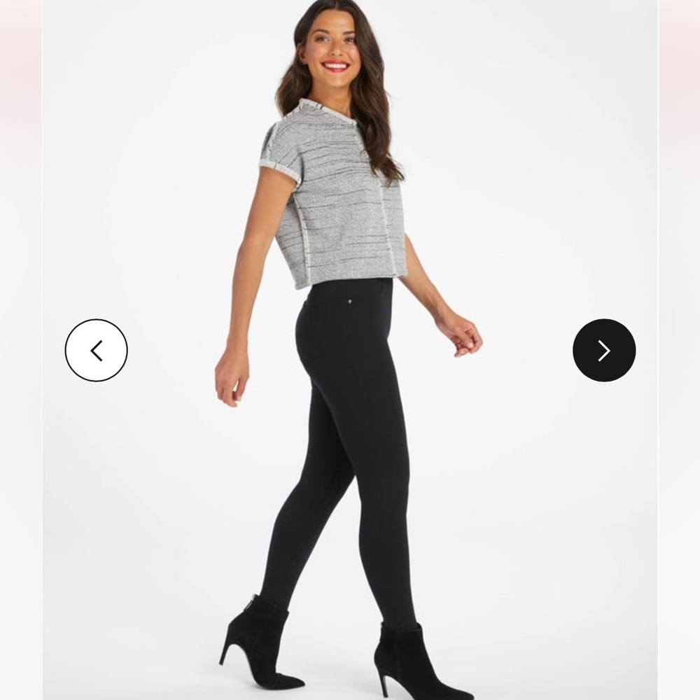 Spanx The Perfect Black Pant Ankle 4-Pocket Sz XS #E